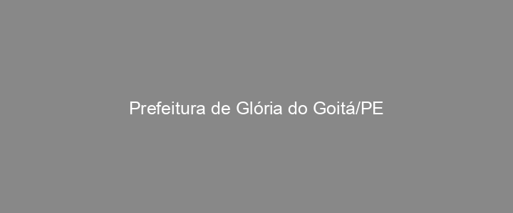 Provas Anteriores Prefeitura de Glória do Goitá/PE